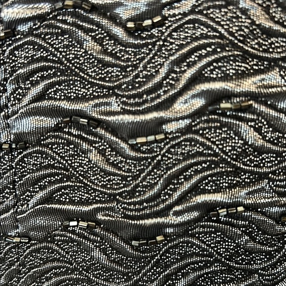 Carmen Marc Valvo Gray Sleeveless Beaded Sheath Dress size 6 - Picture 10 of 12